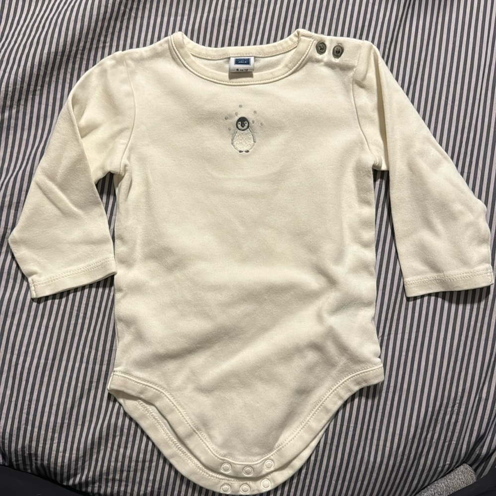 Janie and Jack onesie with penguin